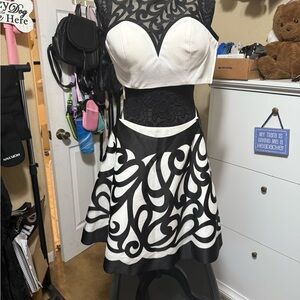 Black and White Lace Dress
